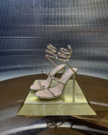 	 Rene Caovilla Metallic Gold Sandals
