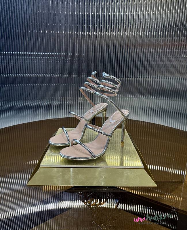 	 Rene Caovilla Metallic Silver Sandals - 1