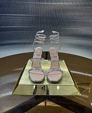 	 Rene Caovilla Metallic Silver Sandals - 3