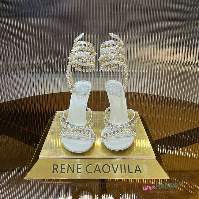 Rene Caovilla Embellished Chandelier Heeled Sandals 105  - 1
