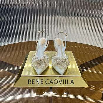 Rene Caovilla Floriane Honey Slingback Beige 75mm