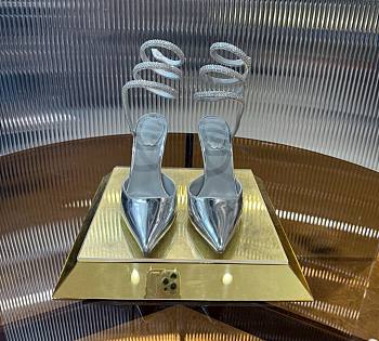 Rene Caovilla Margot Silver Pump