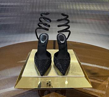 	 Rene Caovilla Margot Crystal Black Pump