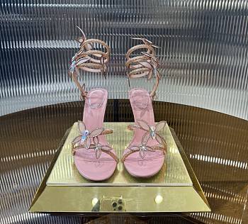 Rene Margot Mirrored Pink Sandal With Butterflies 105