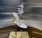 	 Rene Margot Mirrored White Sandal With Butterflies 105 - 5