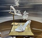 	 Rene Margot Mirrored White Sandal With Butterflies 105 - 4