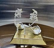 	 Rene Margot Mirrored White Sandal With Butterflies 105 - 3