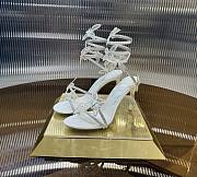 	 Rene Margot Mirrored White Sandal With Butterflies 105 - 2