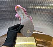 René Caovilla Pink Satin Bow-Embellished Sandals 105 - 5