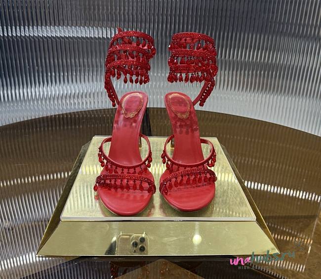 RENE CAOVILLA RED CHANDELIER RED SANDAL 105 - 1