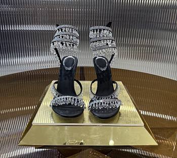 	 RENE CAOVILLA BLACK CHANDELIER RED SANDAL 105