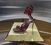 	 RENE CAOVILLA BURGUNDY CHANDELIER RED SANDAL 105 - 6