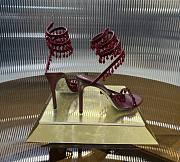 	 RENE CAOVILLA BURGUNDY CHANDELIER RED SANDAL 105 - 4