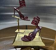 	 RENE CAOVILLA BURGUNDY CHANDELIER RED SANDAL 105 - 3