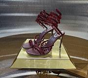 	 RENE CAOVILLA BURGUNDY CHANDELIER RED SANDAL 105 - 2
