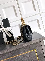Chanel Coco Handle Black Lambskin Bag 14cm - 5