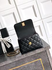 Chanel Coco Handle Black Lambskin Bag 14cm - 4