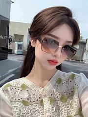 Louis Vuitton Square Sunglasses Gold Logo - 2