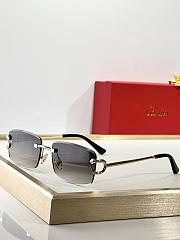 Cartier Rectangle-Rimless Sunglasses - 5