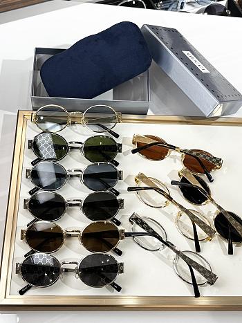Gucci Eyewear Monogram oval-frame Sunglasses 