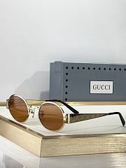 Gucci Eyewear Monogram oval-frame Sunglasses  - 4