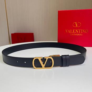 Valentino Vlogo Signature Calfskin Belt 30mm Black