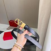 Valentino Vlogo Signature Calfskin Belt 30mm Black - 6