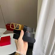 Valentino Vlogo Signature Calfskin Belt 30mm Black - 5