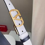 	 Valentino Vlogo Signature Calfskin Belt 30mm White - 2