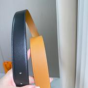 Hermes Men Black Belt Silver 35mm - 3