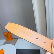 	 Hermes Men Grey Belt Silver 35mm - 2