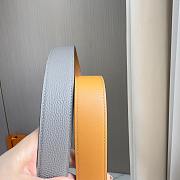 	 Hermes Men Grey Belt Silver 35mm - 3