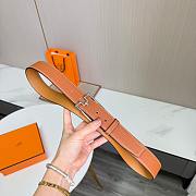 	 Hermes Men Brown Belt Silver 35mm - 6