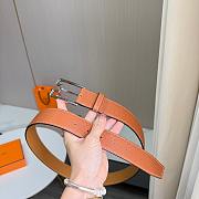 	 Hermes Men Brown Belt Silver 35mm - 4
