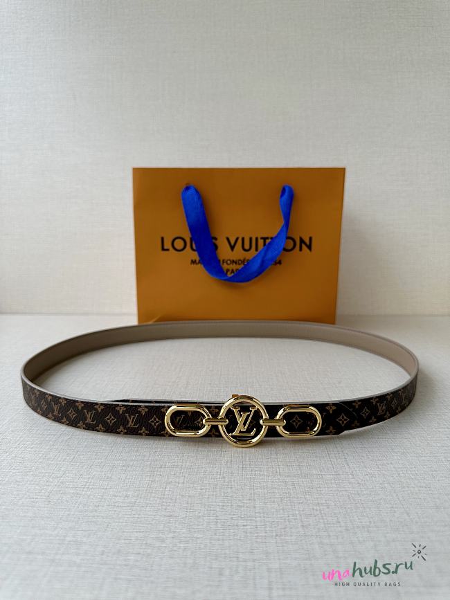 Louis Vuitton Circle Prime 20MM Double Sided Belt Beige - 1