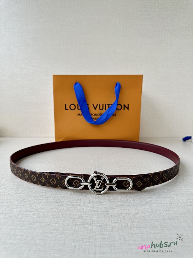 	 Louis Vuitton Circle Prime 20MM Double Sided Belt Burgundy - 1