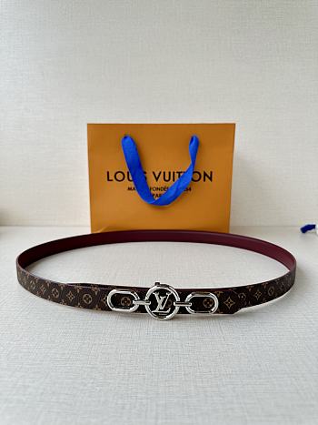	 Louis Vuitton Circle Prime 20MM Double Sided Belt Burgundy