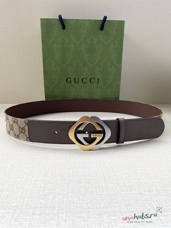 Gucci GG Gold Buckle 40mm Belt - 1
