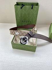 	 Gucci GG Silver Buckle 40mm Belt - 5