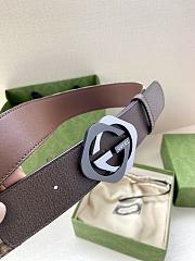 	 Gucci GG Silver Buckle 40mm Belt - 4