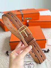 Hermes Romain Patrimoine 35 belt brown gold buckle - 5