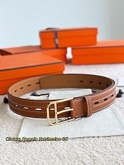 Hermes Romain Patrimoine 35 belt brown gold buckle - 3