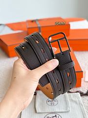 	 Hermes Romain Patrimoine 35 belt black buckle - 4