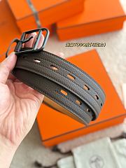 	 Hermes Romain Patrimoine 35 belt black buckle - 3