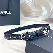 Chanel Silver Buckle Belt - 3