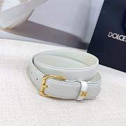 	 D&G buckle white belt 30mm - 1