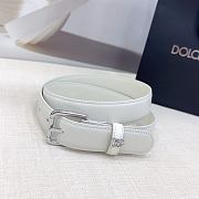 	 D&G buckle white belt 30mm - 2