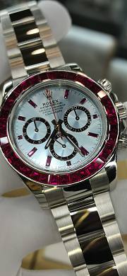 ROLEX DAYTONA WATCH MOISSANITE RUBY 40mm - 3
