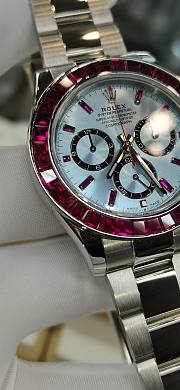ROLEX DAYTONA WATCH MOISSANITE RUBY 40mm - 2