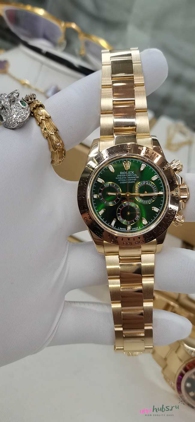 Rolex Cosmograph Daytona watch Gold/Green gold 40mm - 1